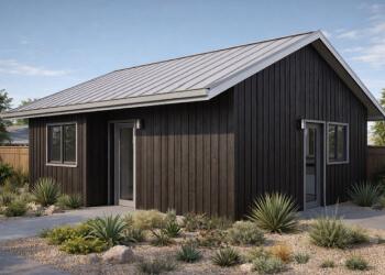 The Kingfisher ADU exterior — Type C pre-approved Boise plan